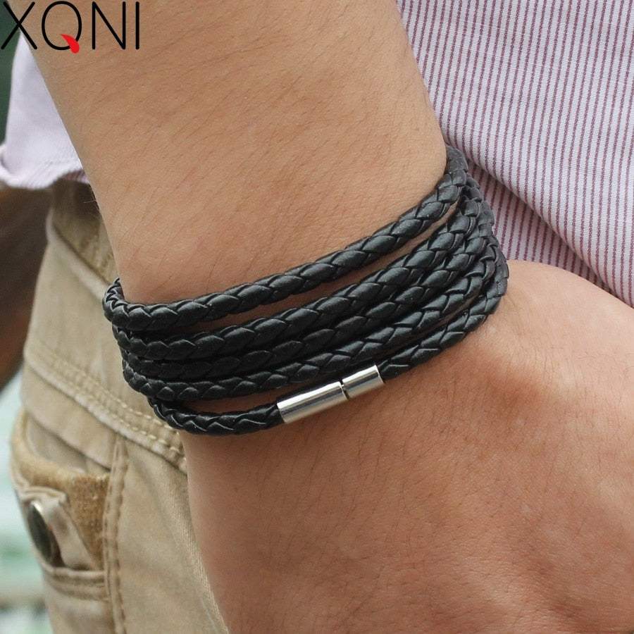 leather bracelet-men - Minimalist