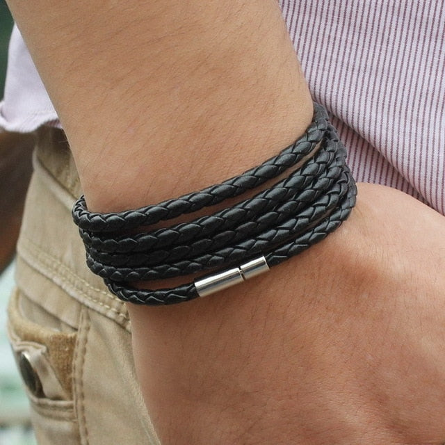 leather bracelet-men - Minimalist