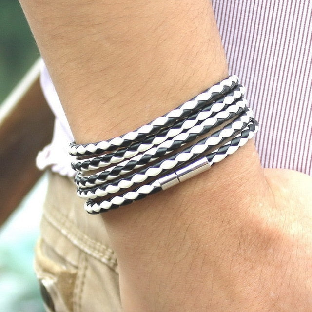 leather bracelet-men - Minimalist