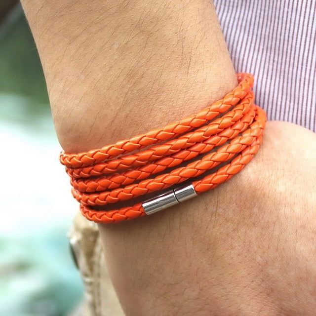 leather bracelet-men - Minimalist