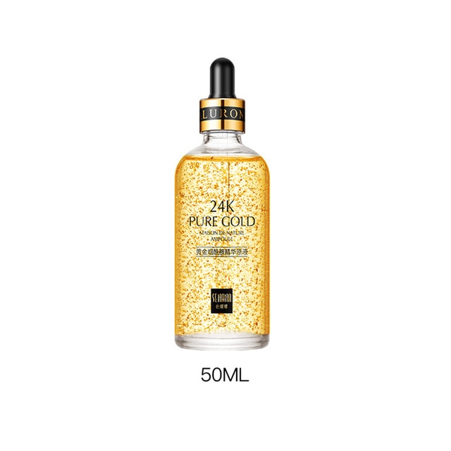 24k Gold Hyaluronic Acid Face Serum Moisturize Shrink Pores Brighten Improve Fine Lines Lifting Firming Amide Face Essence Skin