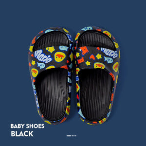 Children Home Soft Slippers Boys Print PVC Flip Flops Baby Non-slip Beach Sandals Baby Home Household Bathroom out door slippers - Minimalist